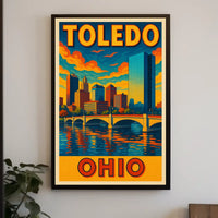 Toledo, Ohio A Vibrant Cityscape Poster