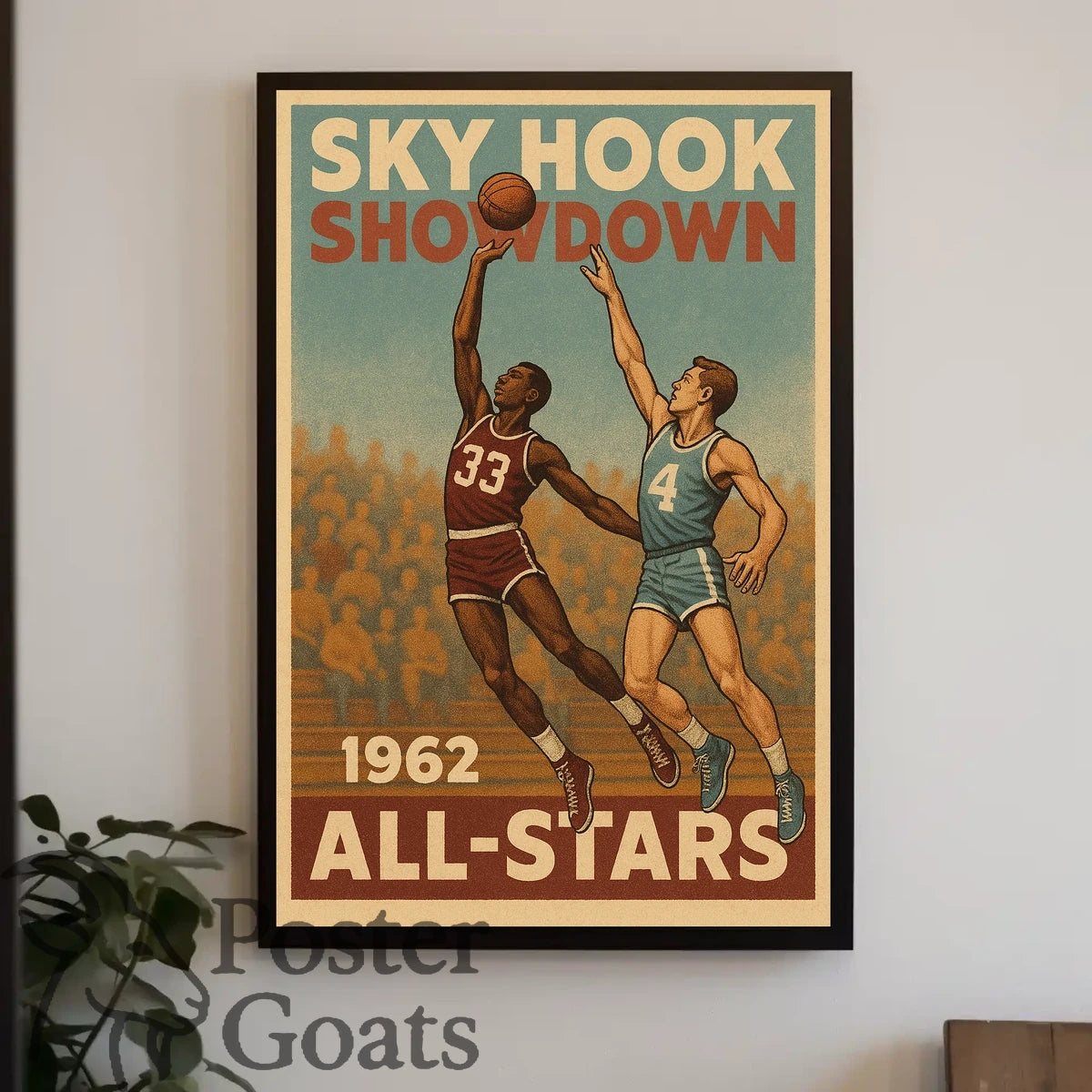 1962 Sky Hook Showdown Retro Sports Poster