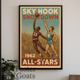 1962 Sky Hook Showdown Retro Sports Poster