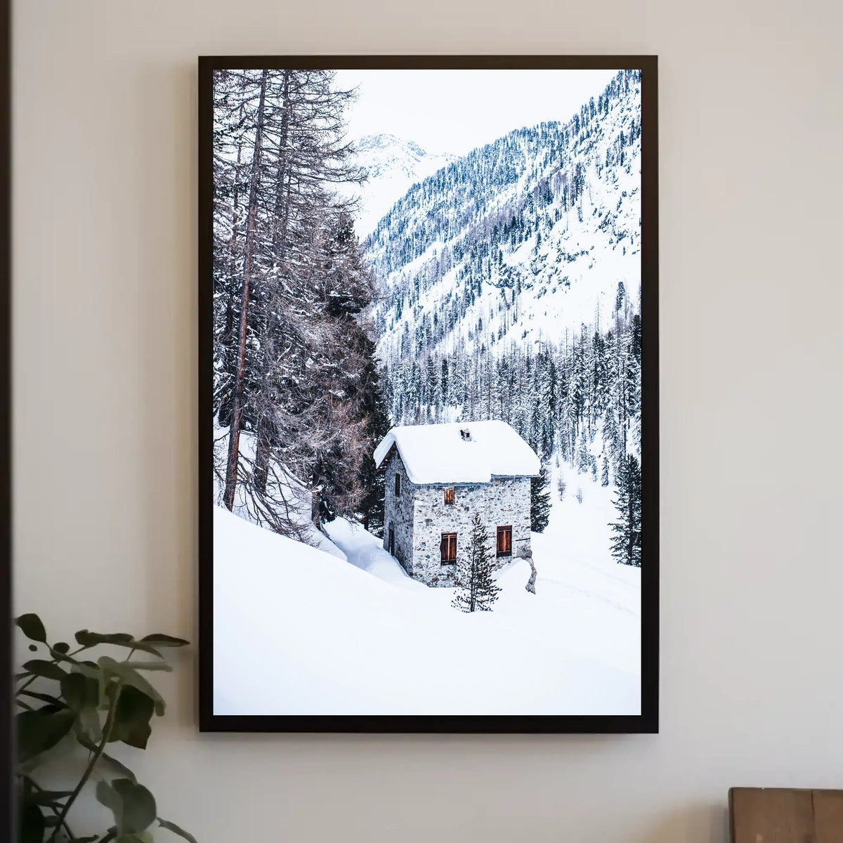 Winter Retreat in the Mountains Poster