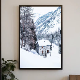 Winter Retreat in the Mountains Poster