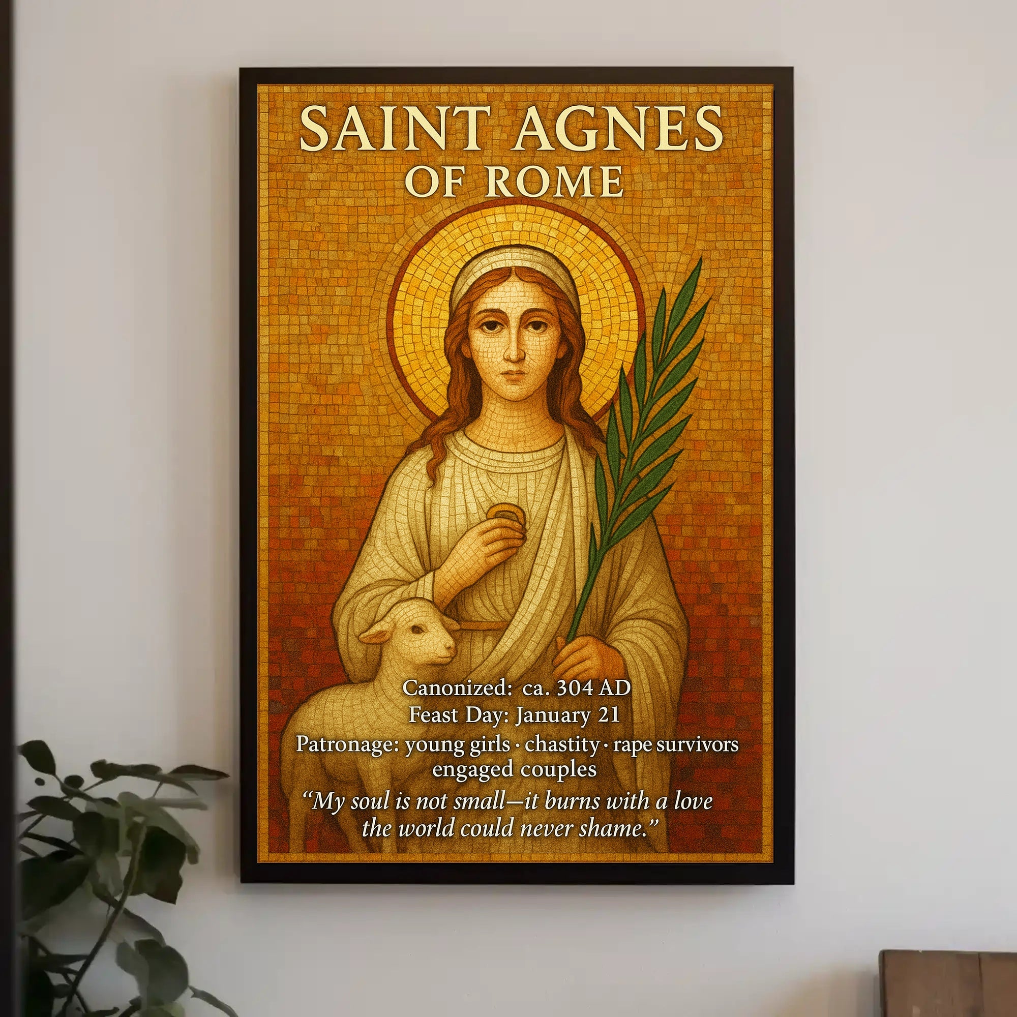 Saint Agnes of Rome Poster PosterGoat
