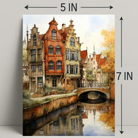 Charming Canal Houses Poster