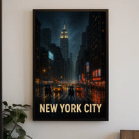 New York City at Night Poster