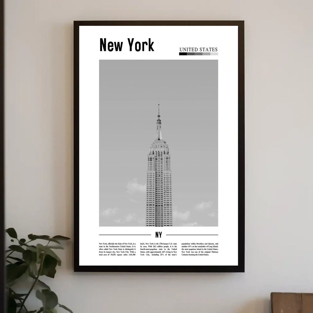 New York Empire State Building Poster Modern Wall Art
