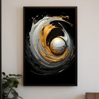 Swirling Cosmic Vortex Wall Art Abstract Poster