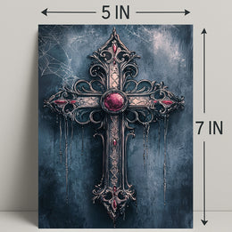 Gothic Cross With Jewels Poster