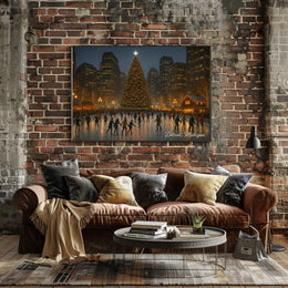 Winter Wonderland Detroit Cozy Photography Realism Poster