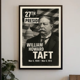 William Howard Taft 27th President of the United States Digital Montaje Poster