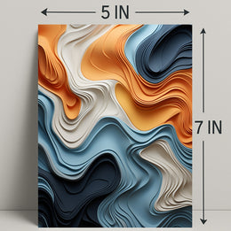 Abstract Waves Of Color Abstract Poster PosterGoat
