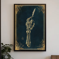 The Skeletal Scribe Poster