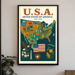 United States Of America Est. 1776 Poster