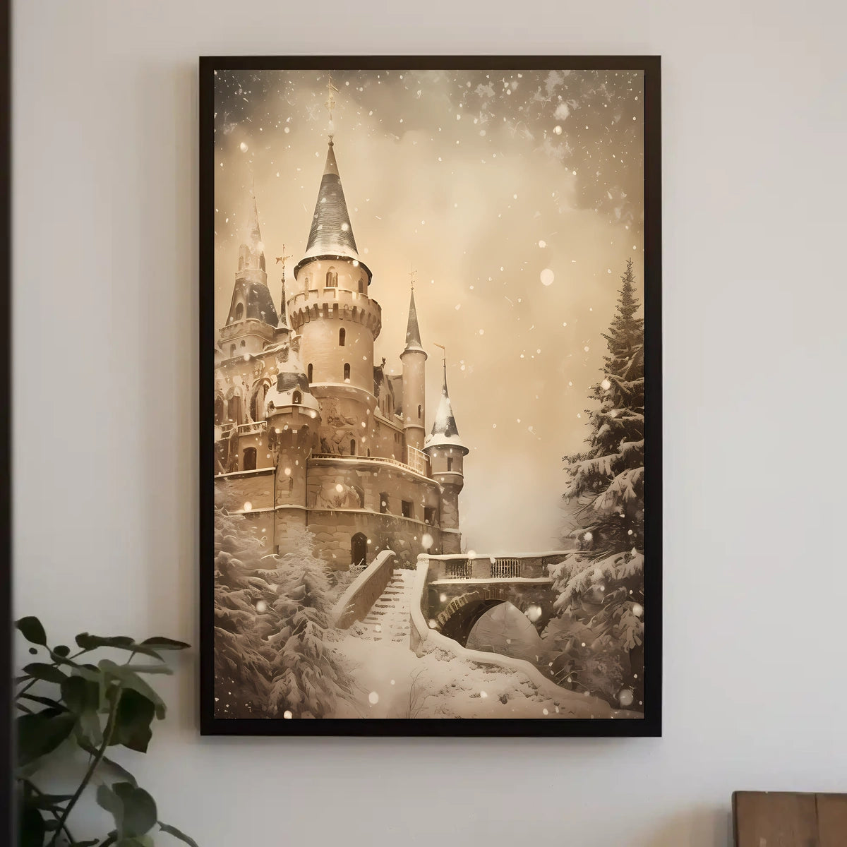 Enchanted Winter Castle Poster