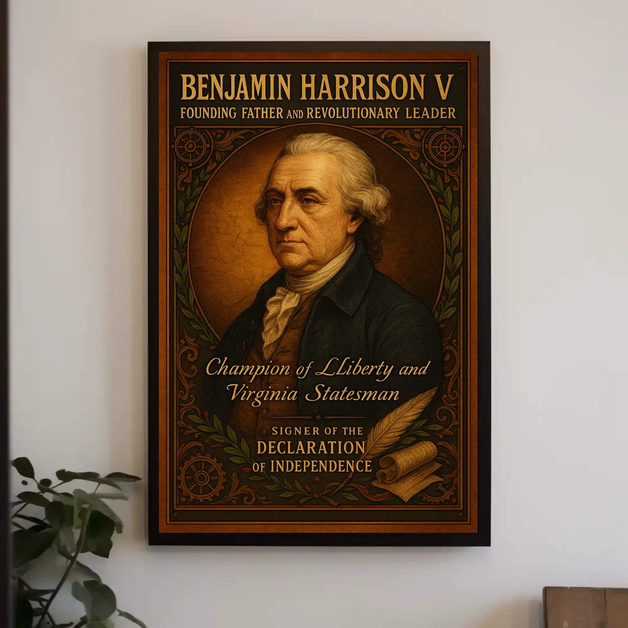 Benjamin Harrison V Founding Father Poster