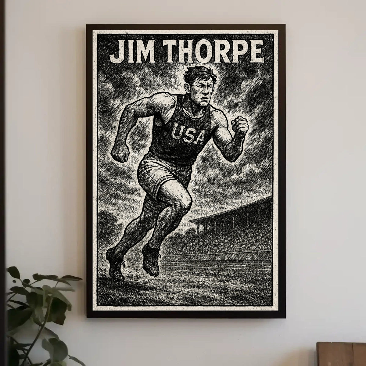 Jim Thorpe Legendary Athlete Poster