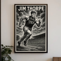 Jim Thorpe Legendary Athlete Poster