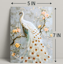 White Peacock Elegance Cultural or Heritage Poster