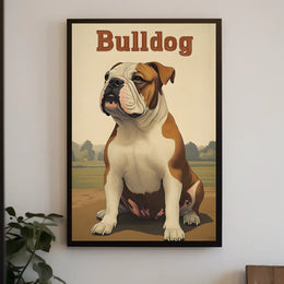Bulldog Portrait Poster