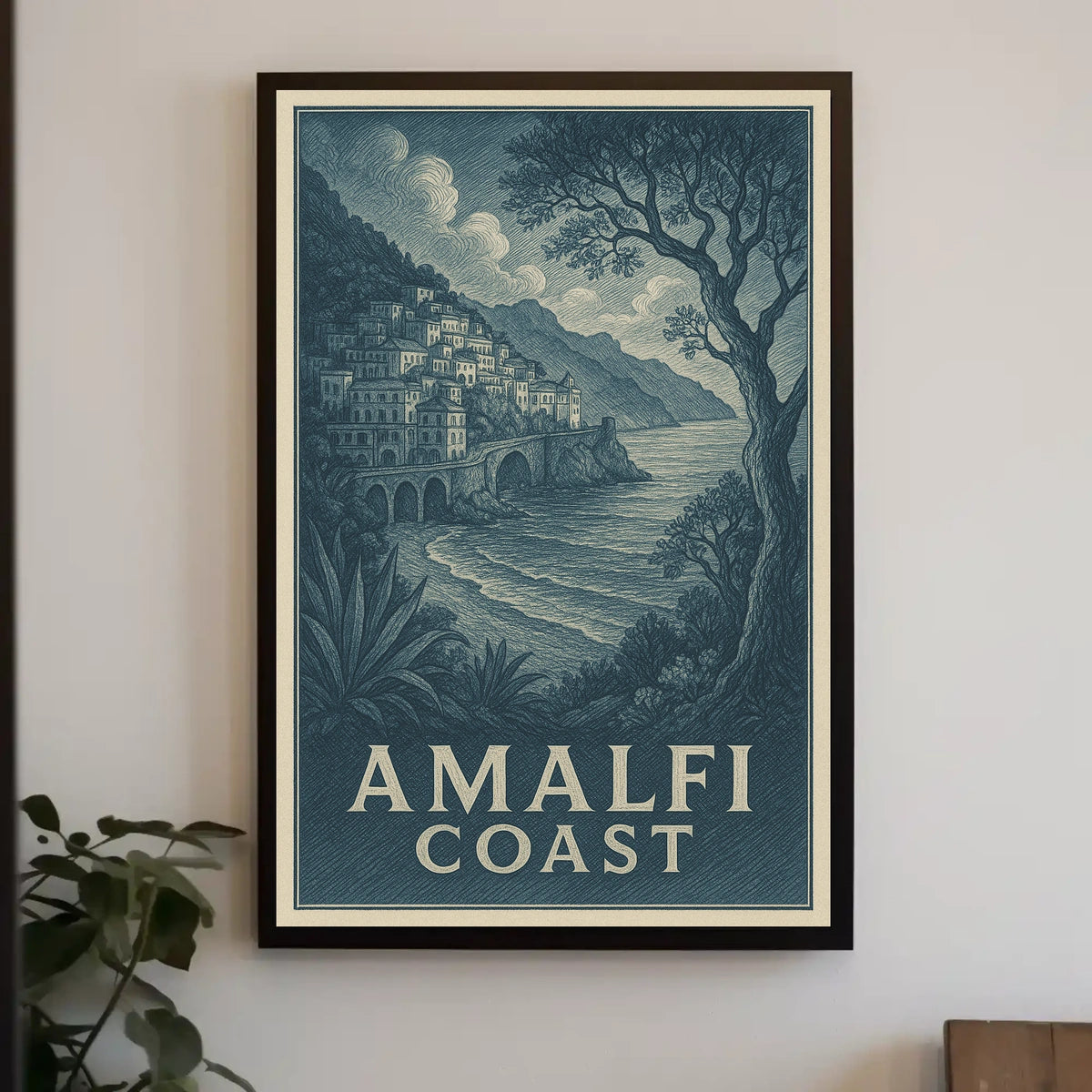 Amalfi Coast Poster Wall Art Print 18x24 Travel Decor
