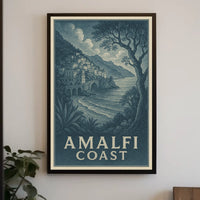 Amalfi Coast Poster Wall Art Print 18x24 Travel Decor
