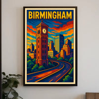Birmingham Cityscape Poster