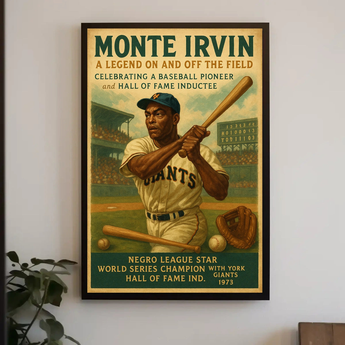 Monte Irvin A Baseball Legend Poster