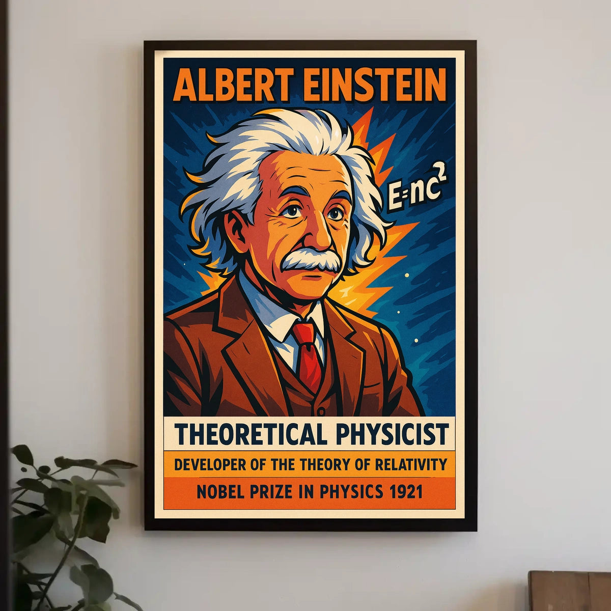 Albert Einstein Theoretical Physicist Educational Poster
