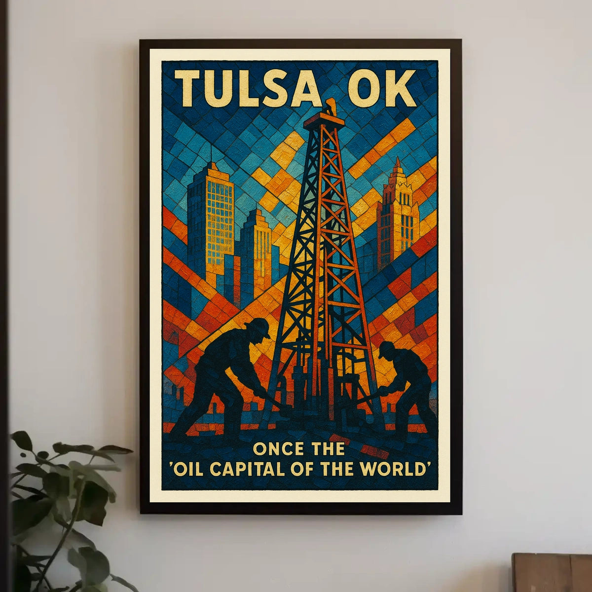 Tulsa Oil Capital Heritage Travel Poster