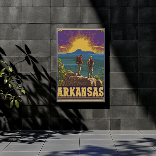 Vintage Poster Arkansas Sunset Hike