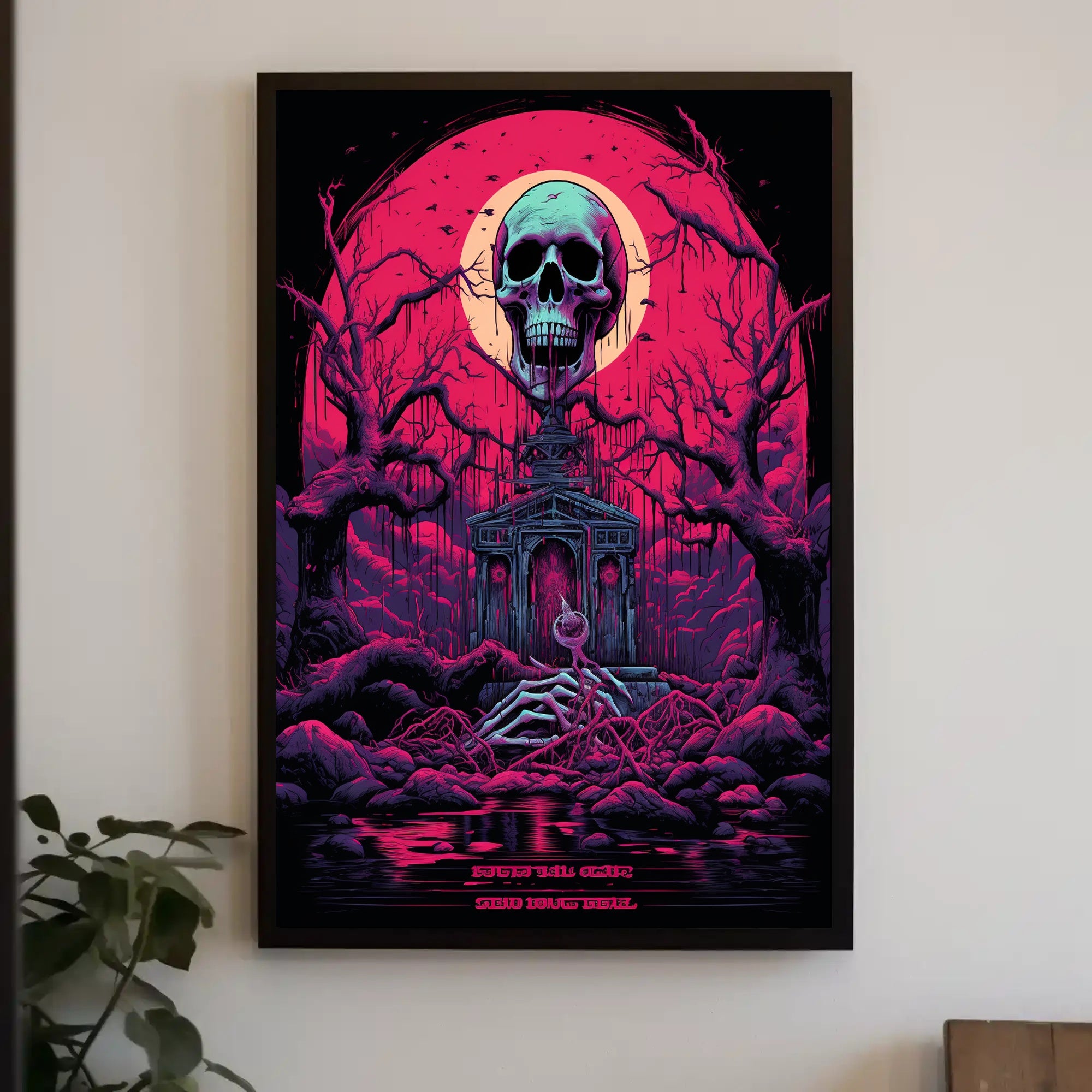 Eerie Skullscape Poster