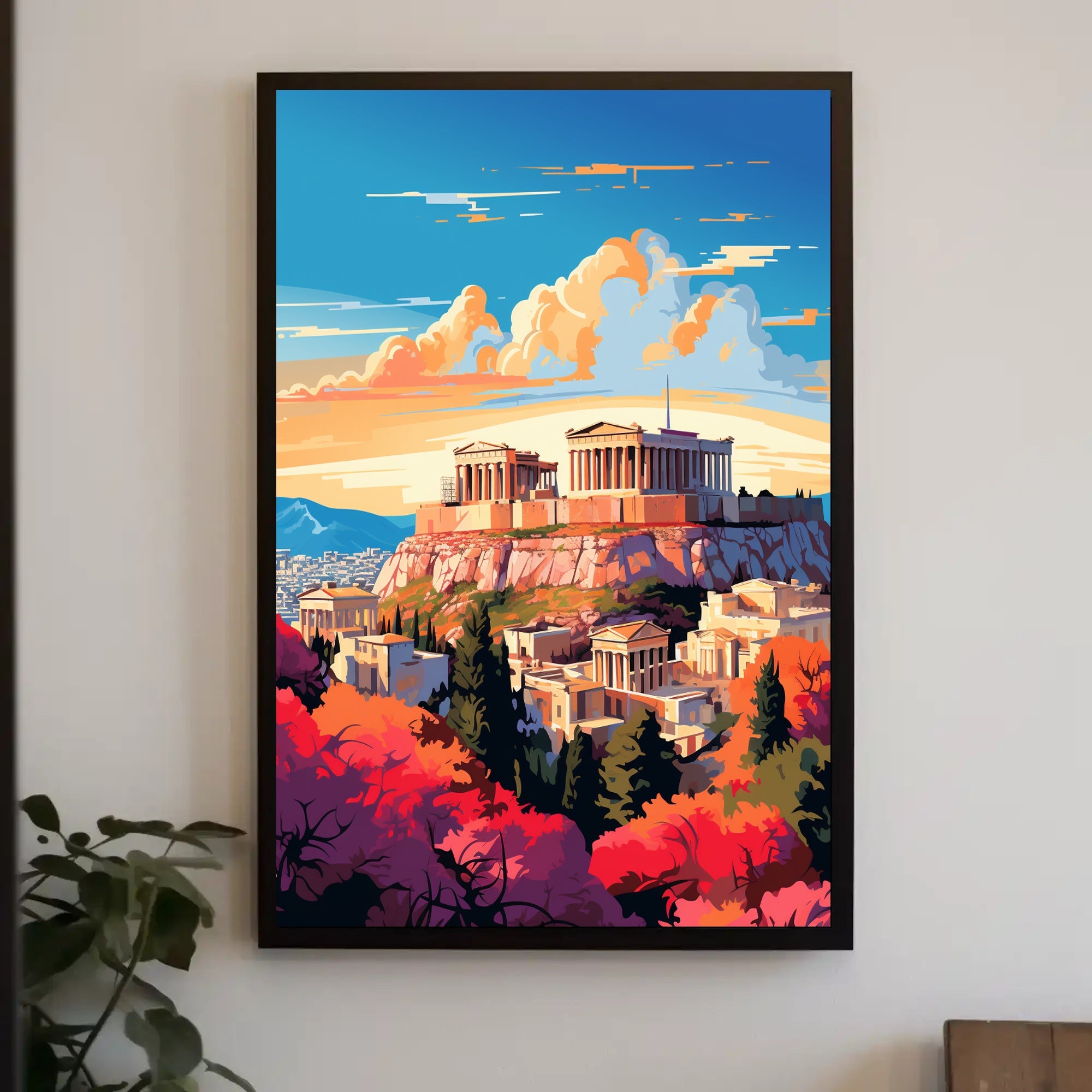 The Acropolis At Sunset Poster