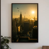 New York City Sunrise Urban or Cityscape Poster