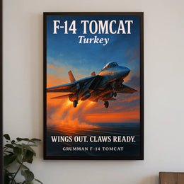 F-14 Tomcat Wings Out, Claws Ready Poster PosterGoat