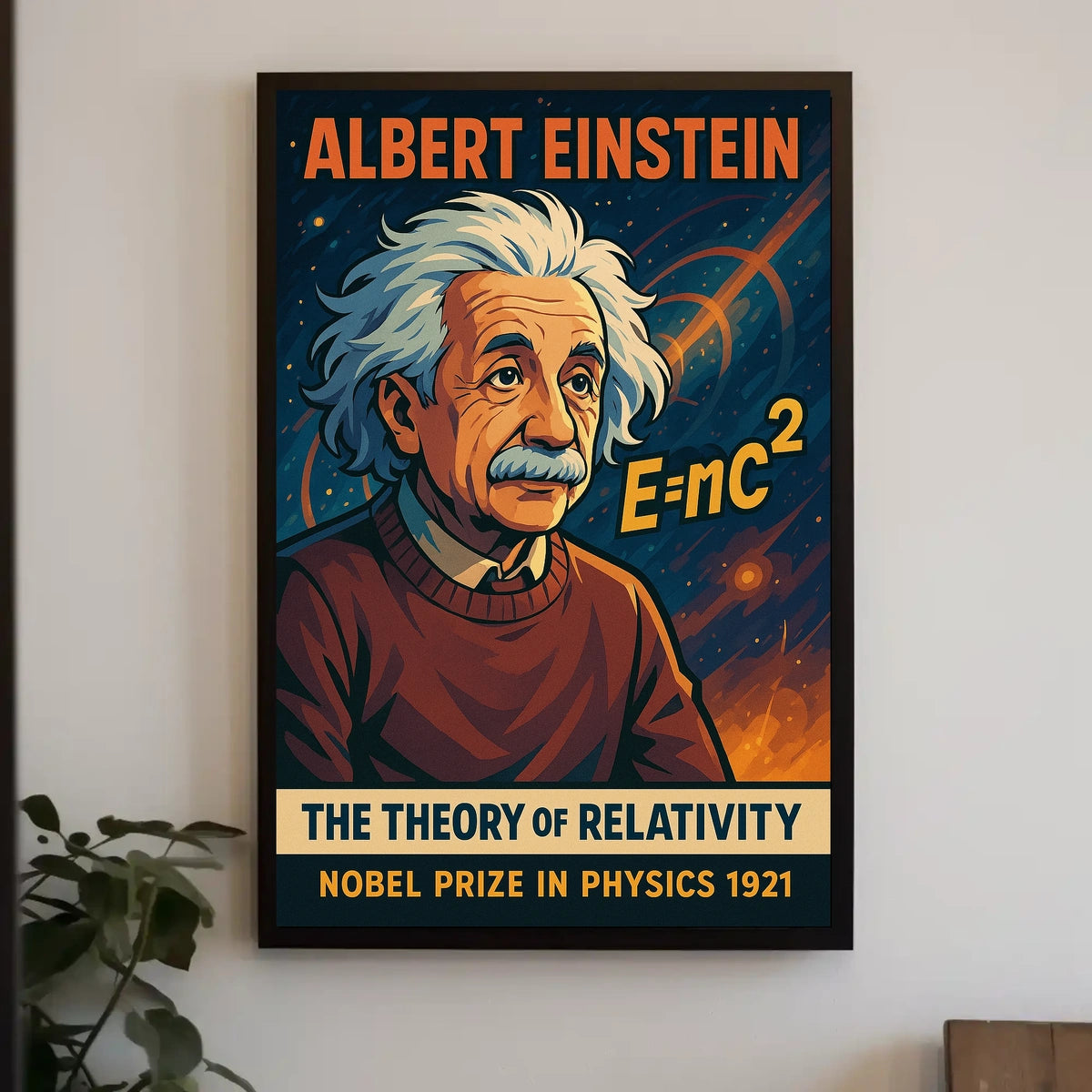 Einstein Relativity Scenic Wanderlust Poster