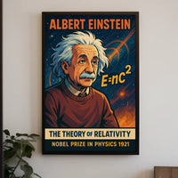 Einstein Relativity Scenic Wanderlust Poster