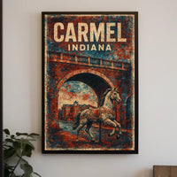 Carmel Indiana Vintage Charm Home Decor Poster