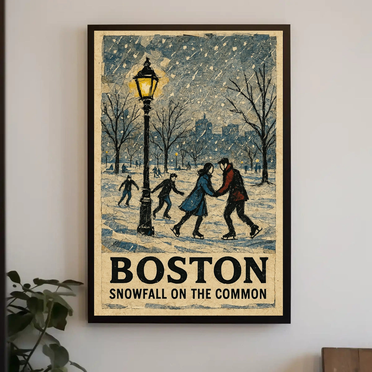 Boston Snowfall on the Common Poster