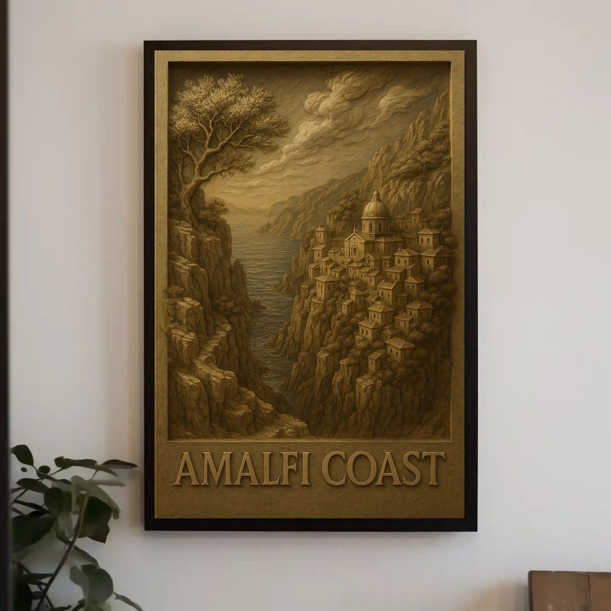 Amalfi Coast Poster Coastal Wall Art For Home Decor