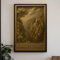 Amalfi Coast Poster Coastal Wall Art For Home Decor