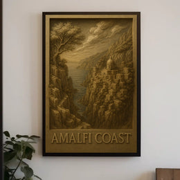 Amalfi Coast Poster Coastal Wall Art For Home Decor