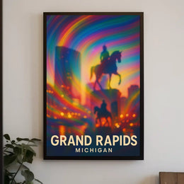 Grand Rapids Michigan Scenic Travel Photography Poster