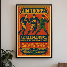 Celebrating Jim Thorpe Legendary Athlete Jim Thorpe Poster