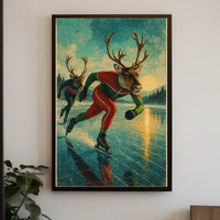 Reindeer On Ice Poster