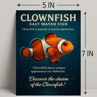Clownfish Charm Wall Art Print PosterGoat