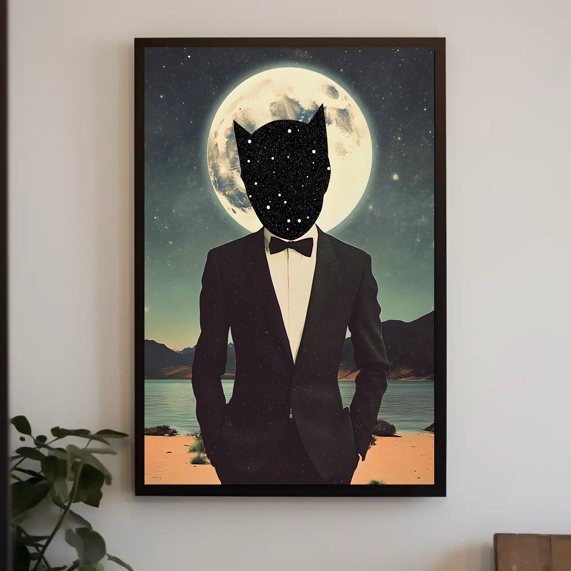 Cosmic Elegance Surreal Poster Print Wall Art