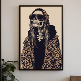 Skeleton Fashion Gothic Illustrative Bold Poster