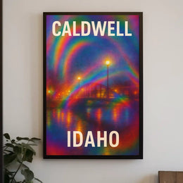 Caldwell Idaho Wanderlust Travel Impressionism Poster