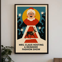 Mrs. Claus Reindeer Show: Festive Holiday Event Poster