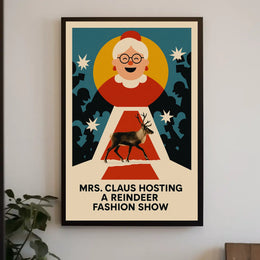 Mrs. Claus Reindeer Show: Festive Holiday Event Poster