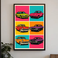 Pop Art Cars Poster PosterGoat